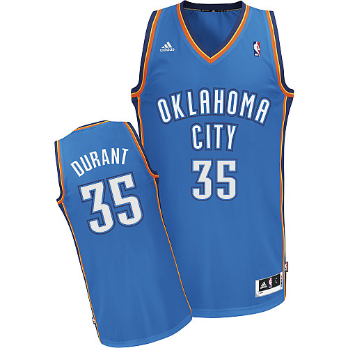  NBA Oklahoma City Thunder 35 Kevin Durant New Revolution 30 Swingman Road Blue Jersey